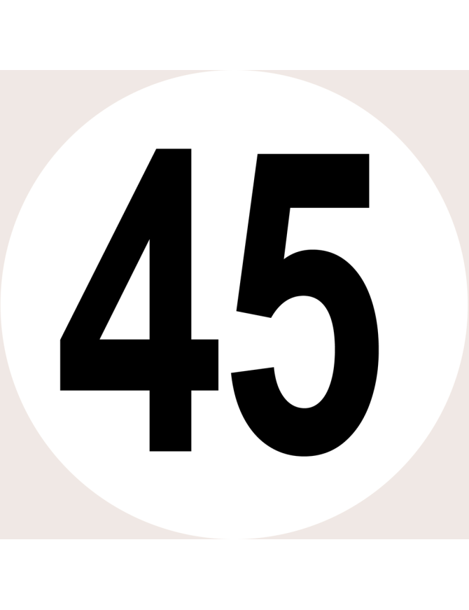 Disque de vitesse 45 - 15cm - Sticker/autocollant