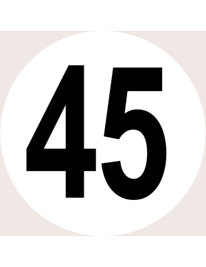 Disque de vitesse 45 - 10cm - Sticker/autocollant