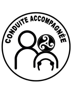 conduite accompagnée Bretagne triskel - 15cm - Sticker/autocollant