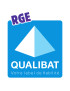 Label RGE QUALIBAT - 15x15cm - Sticker/autocollant