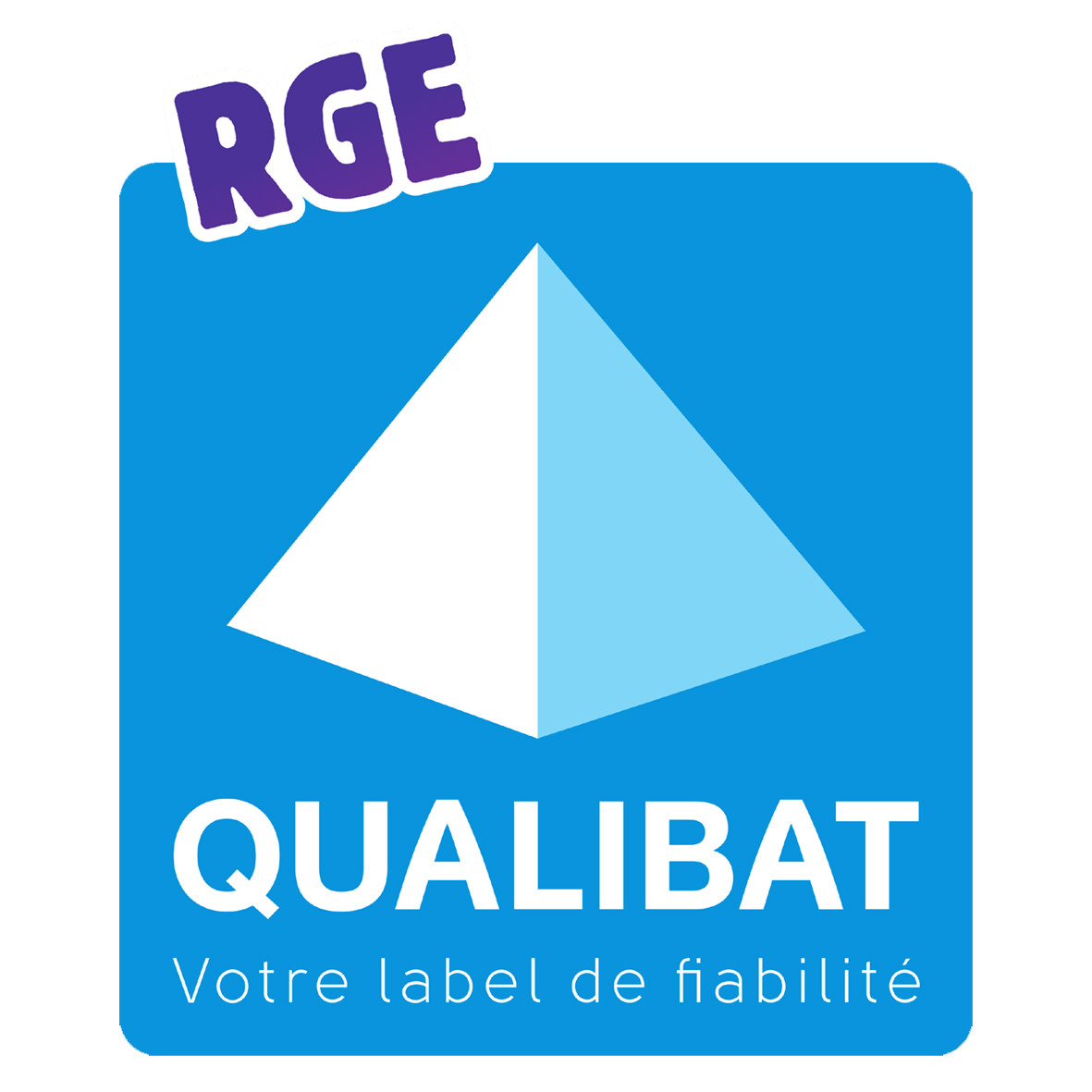 Label RGE QUALIBAT - 15x15cm - Sticker/autocollant