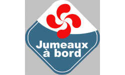 Autocollants : bebes a bord jumeaux basque