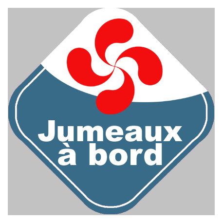 Autocollants : bebes a bord jumeaux basque