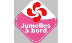 Autocollants : bebes a bord jumelles basque