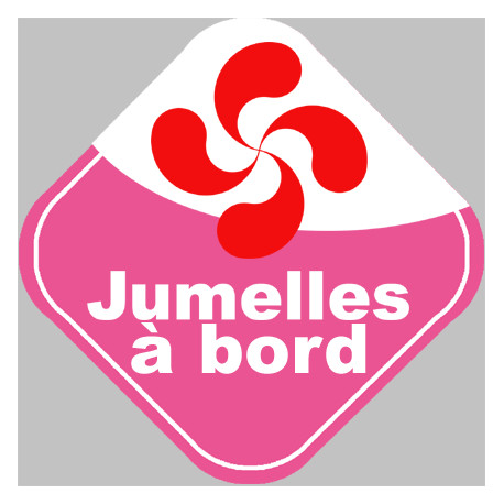 Autocollants : bebes a bord jumelles basque