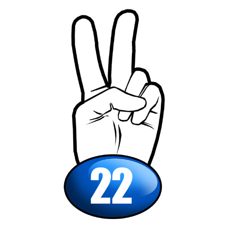 Autocollants : salut de motard departement 22