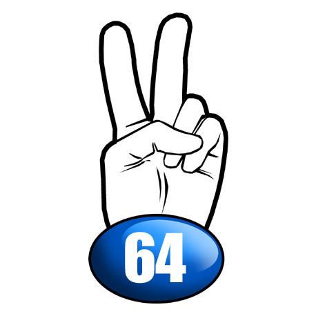 Autocollants : salut de motard departement 64