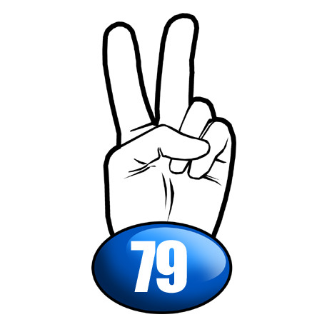 Autocollants : salut de motard departement 79