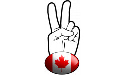 Autocollants : salut de motard canadien
