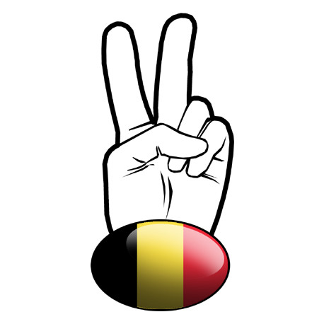 Autocollants : salut de motard belge