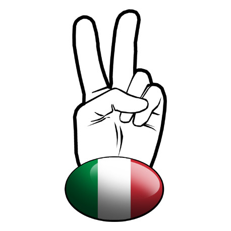 Autocollants : salut de motard italien