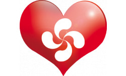 Autocollants : Autocollant coeur basque