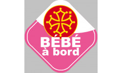 Autocollants : bebe a bord fille Occitane2