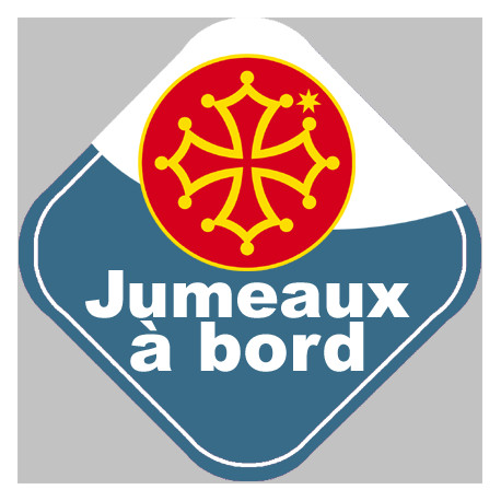Autocollants : bebe a bord jumeaux Occitans 2