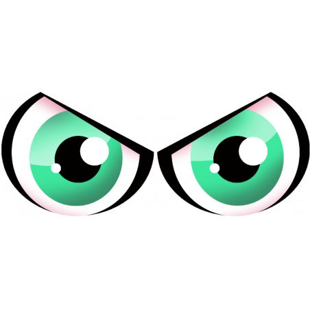 Autocollants : Paire d yeux verts