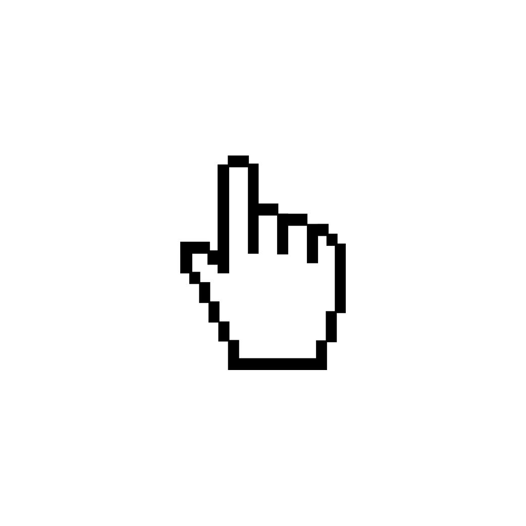 Curseur main - 15x11.5cm - Sticker/autocollant