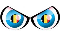 Autocollant : Street art Paire d yeux Belge
