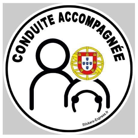 conduite accompagnée Portugal - Sticker/autocollant