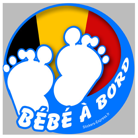 Autocollants : bebe a bord belge garçon