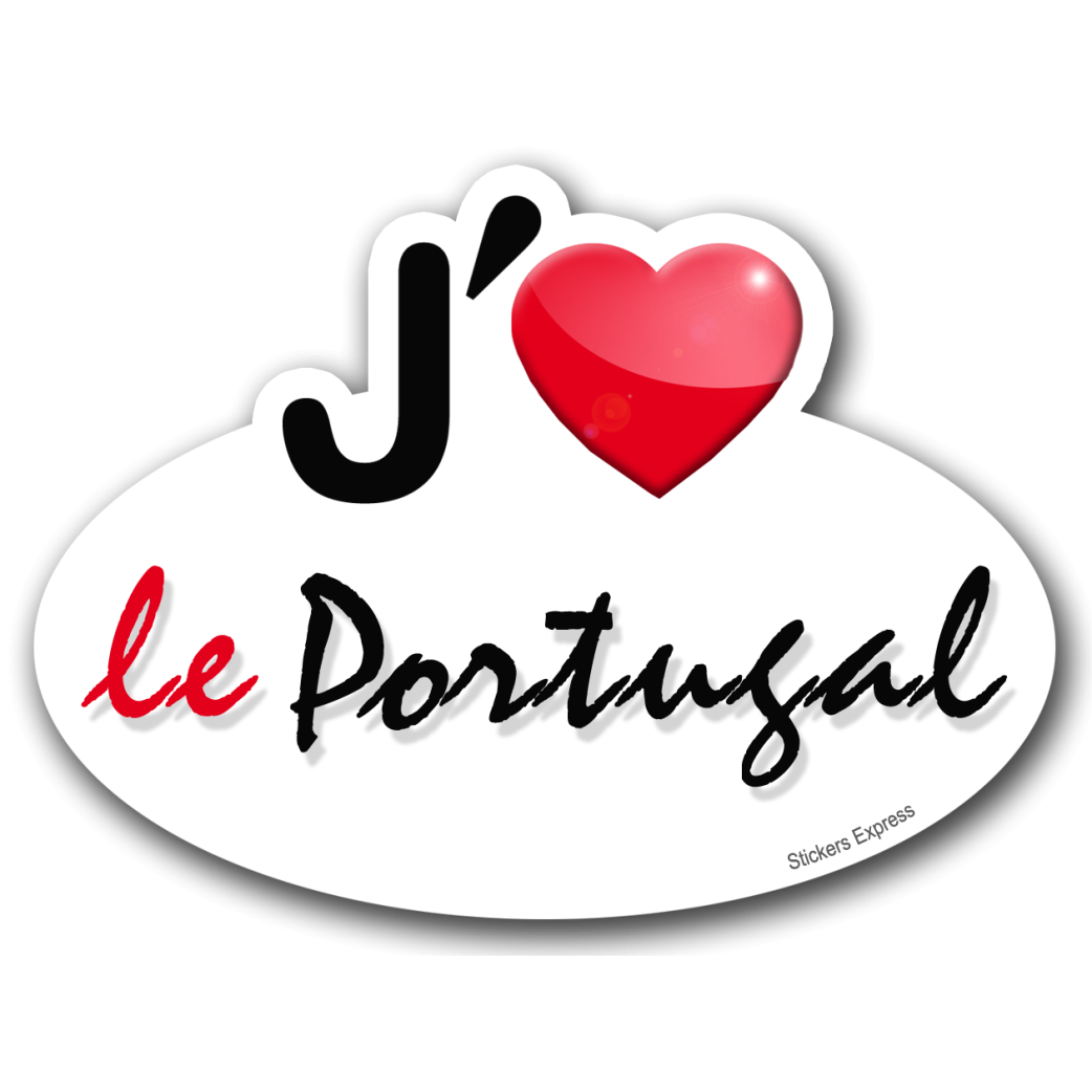 j'aime le Portugal - 15x11cm - Sticker/autocollant