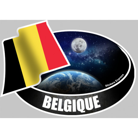 BELGIQUE (10x14cm) - sticker/autocollant