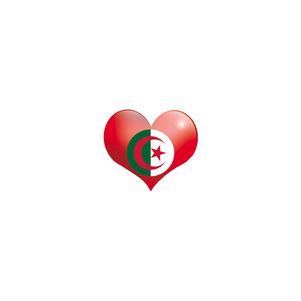 Coeur Algérien - 11.5x10cm - sticker/autocollant