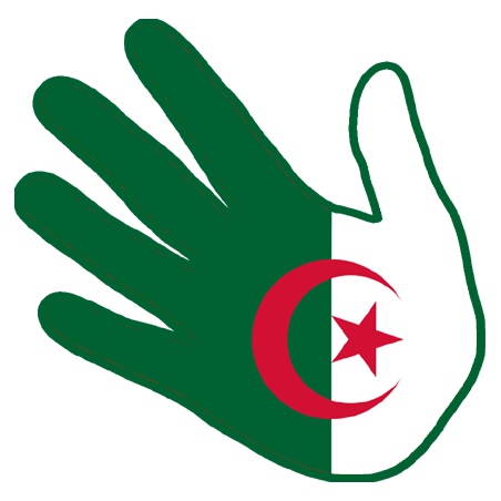 main Algérienne - 17cm - sticker/autocollant main Algérienne - 17cm - sticker/autocollant