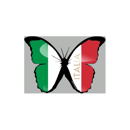effet papillon Italien - 15x10.5cm - Sticker/autocollant effet papillon Italien - 15x10.5cm - Sticker/autocollant