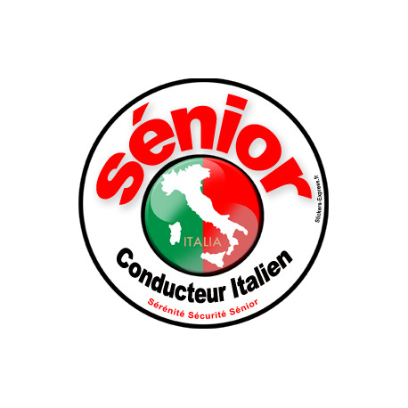 conducteur Sénior Italie - 15cm - Sticker/autocollant