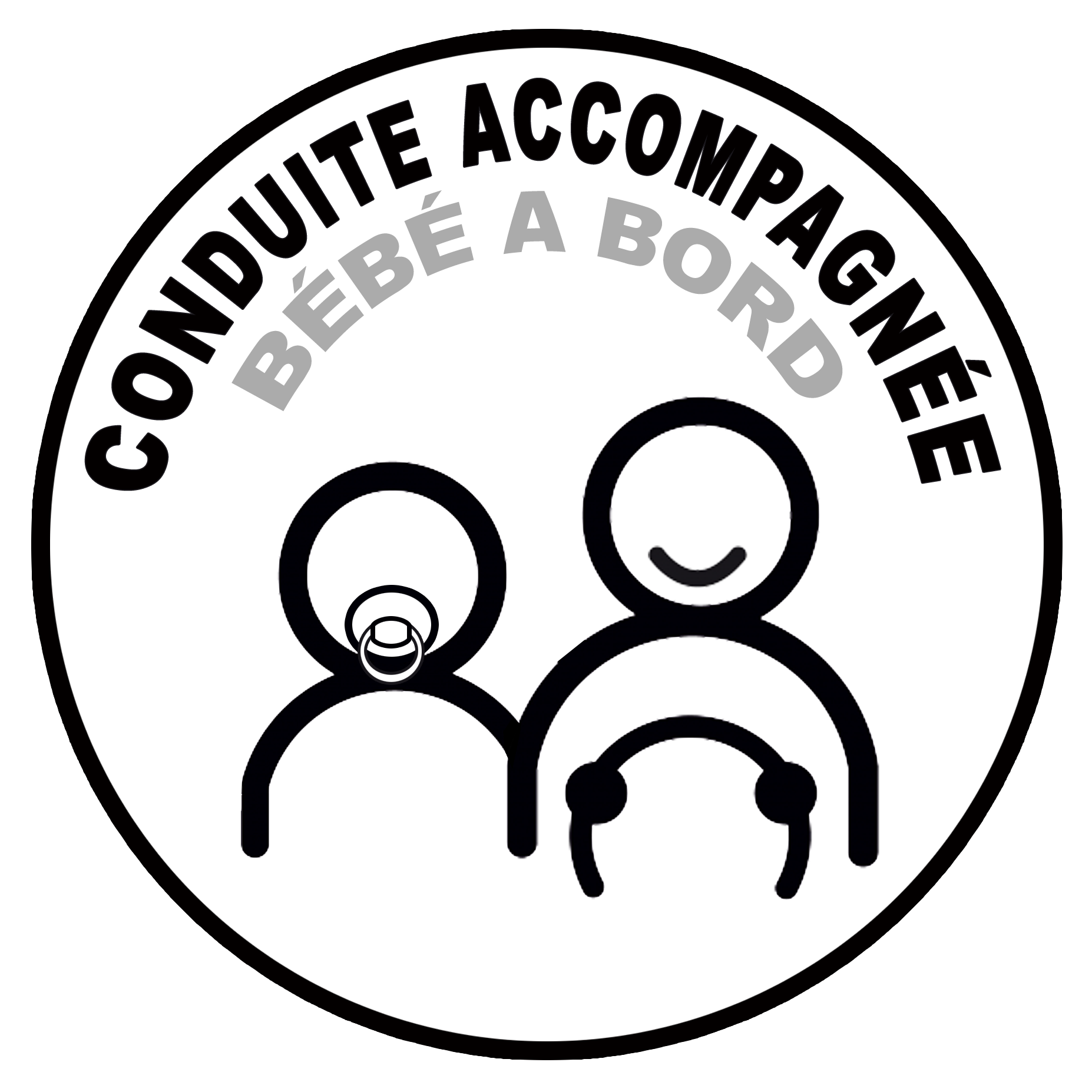 Sticker Conduite accompagnée - Sticker A moi Etiquette & Autocollant