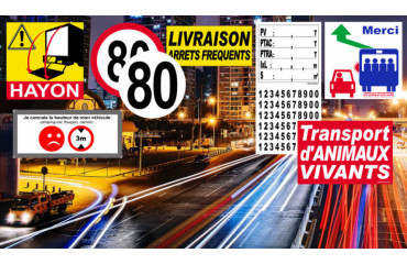 Stickers autocollants pour les transporteurs