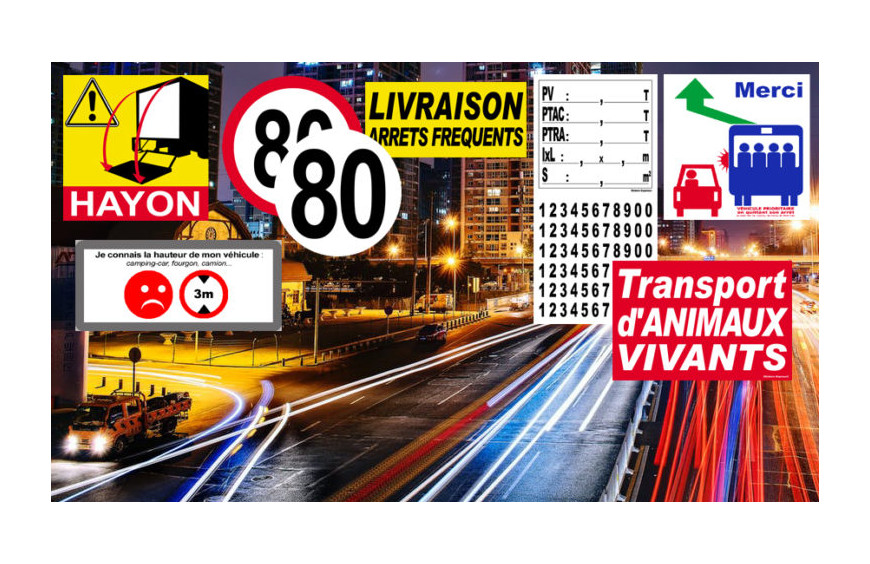 Stickers autocollants pour les transporteurs